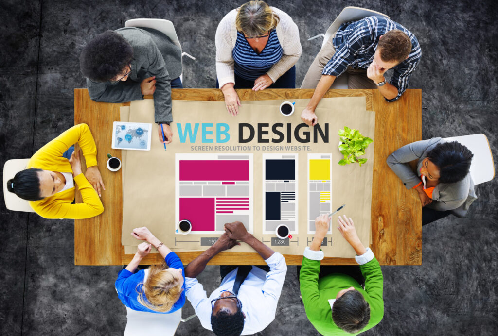 web design network website ideas media information concept